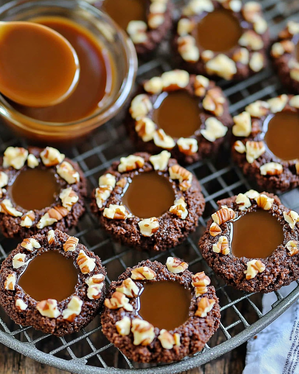 Turtle Thumbprint Cookies