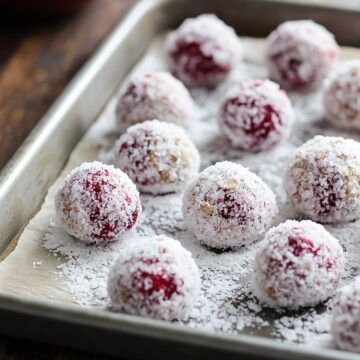 Vegan Cherry Snowball Cookies