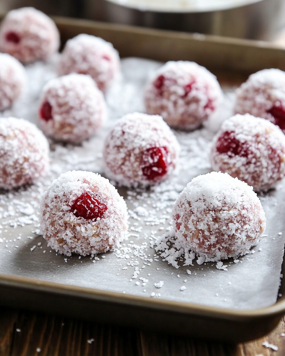 Vegan Cherry Snowball Cookies