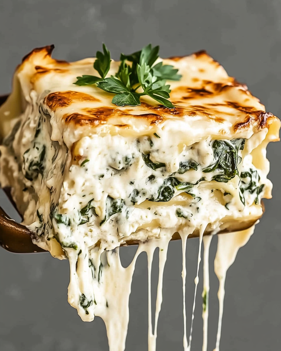 White Spinach Artichoke Lasagna