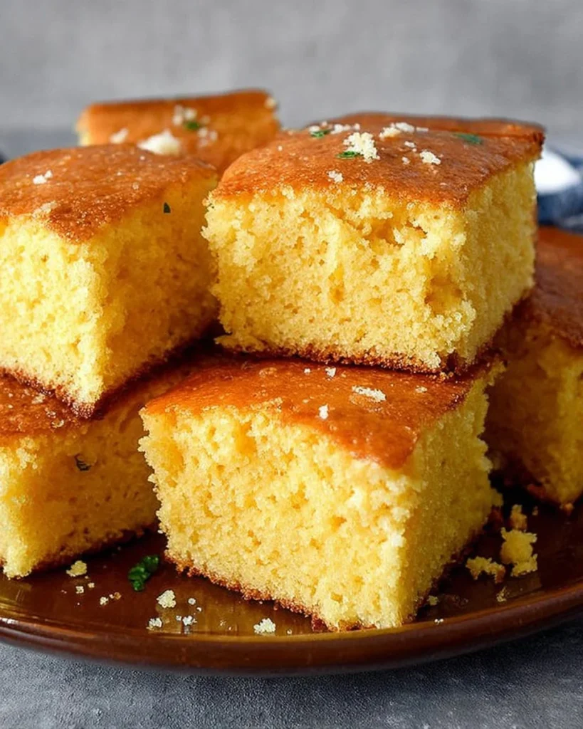 Delicious homemade Jiffy cornbread served warm with butter